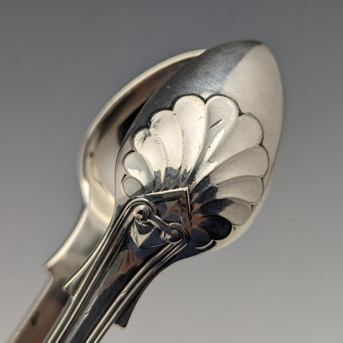 British Antique Silver Plated Kings Pattern Sugar Tongs Martin Hall